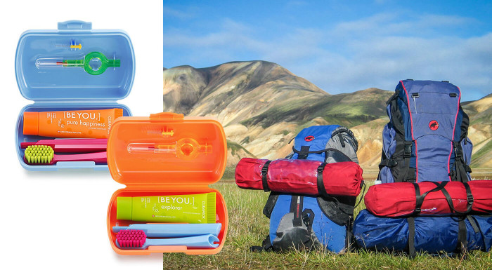 Cestovný set Curaprox - rôzne farby