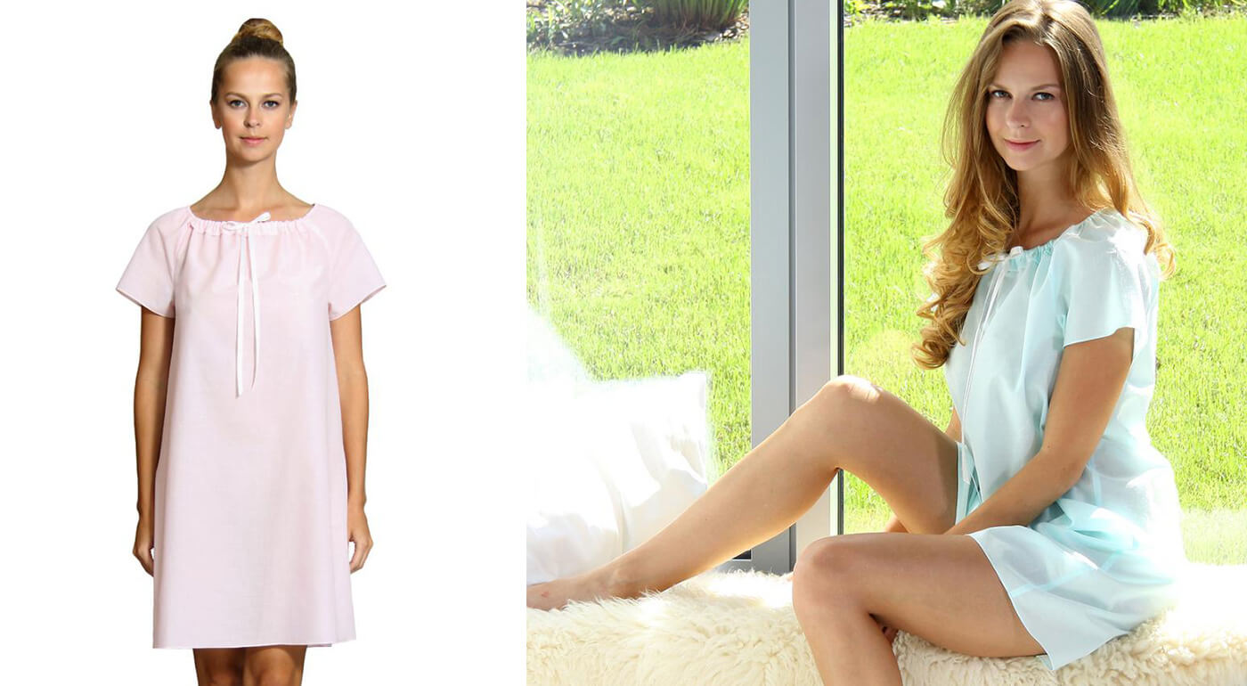 Nočné košele Lilly pre dámy z organickej bavlny