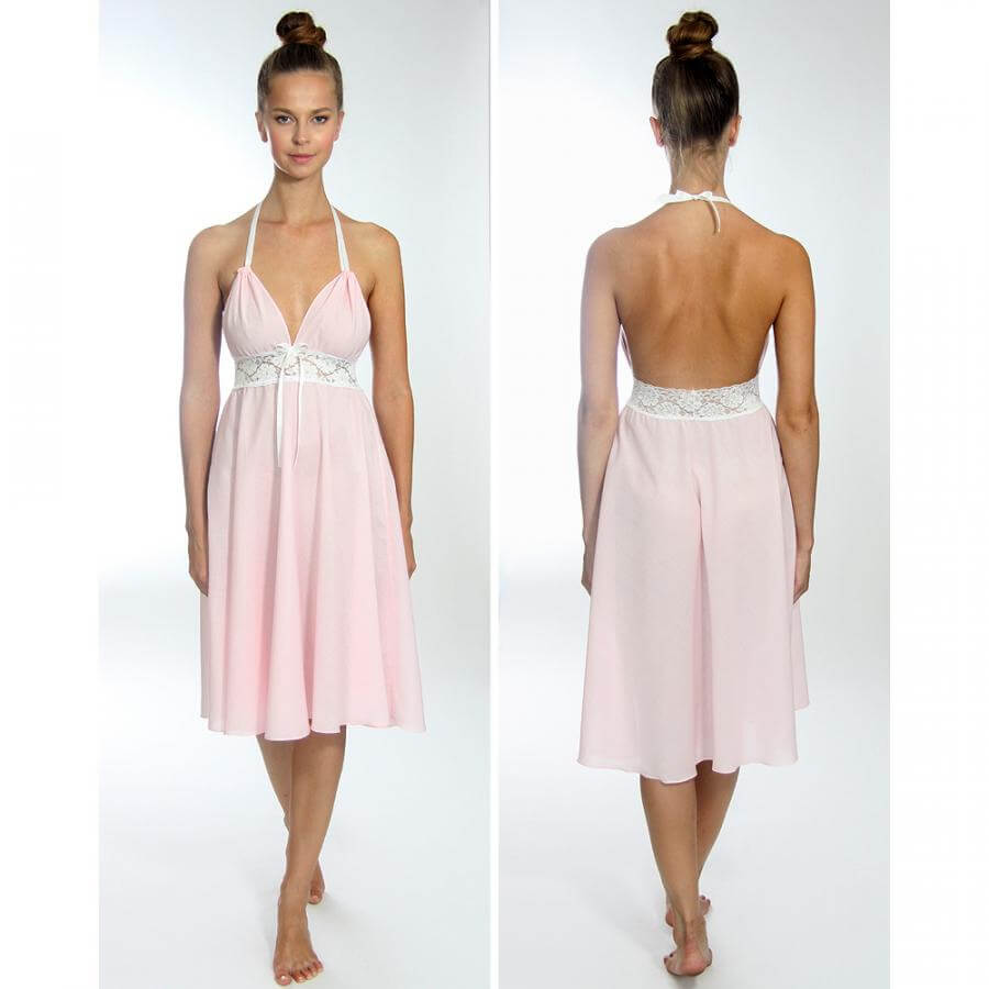 Dámska nočná košieľka Lullaby - svetloružová, veľkosť S