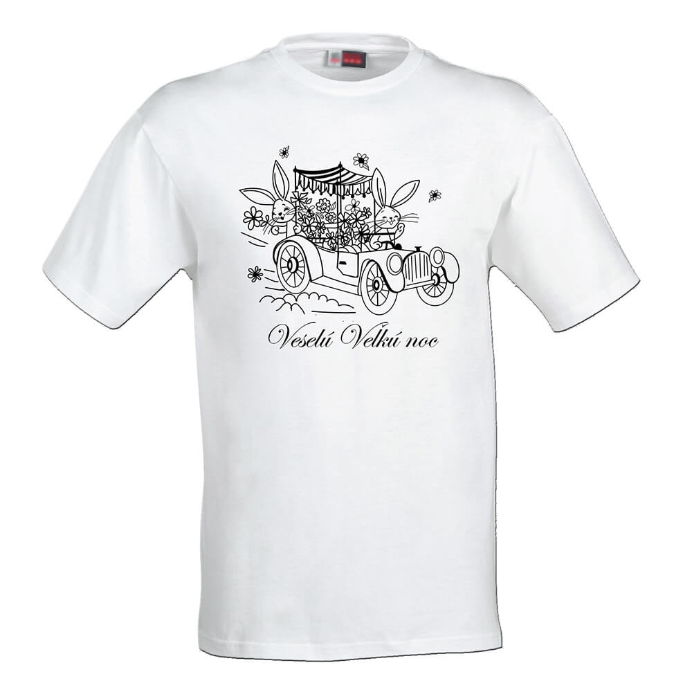 Detské tričko Omaľovánka - Veselú Veľkú noc, veľkosť 110 (4 roky)