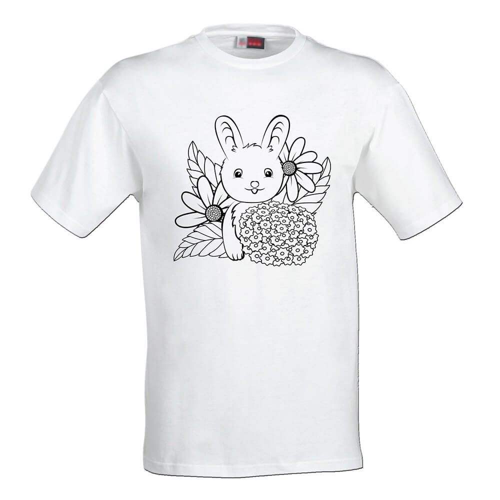 Detské tričko Omaľovánka - Zajačik, veľkosť 110 (4 roky)