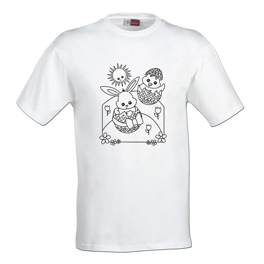 Detské tričko Omaľovánka - Veľká noc, veľkosť 110 (4 roky)