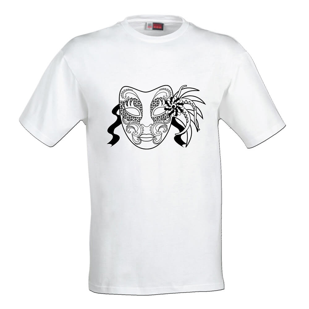 Dámske tričko Omaľovánka - Maska, veľkosť S