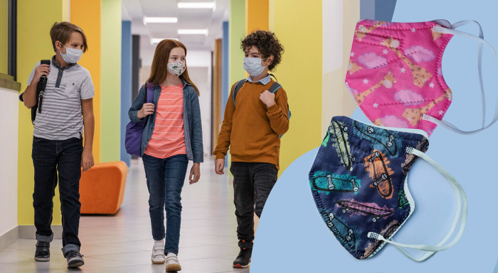 Detské farebné respirátory FFP2