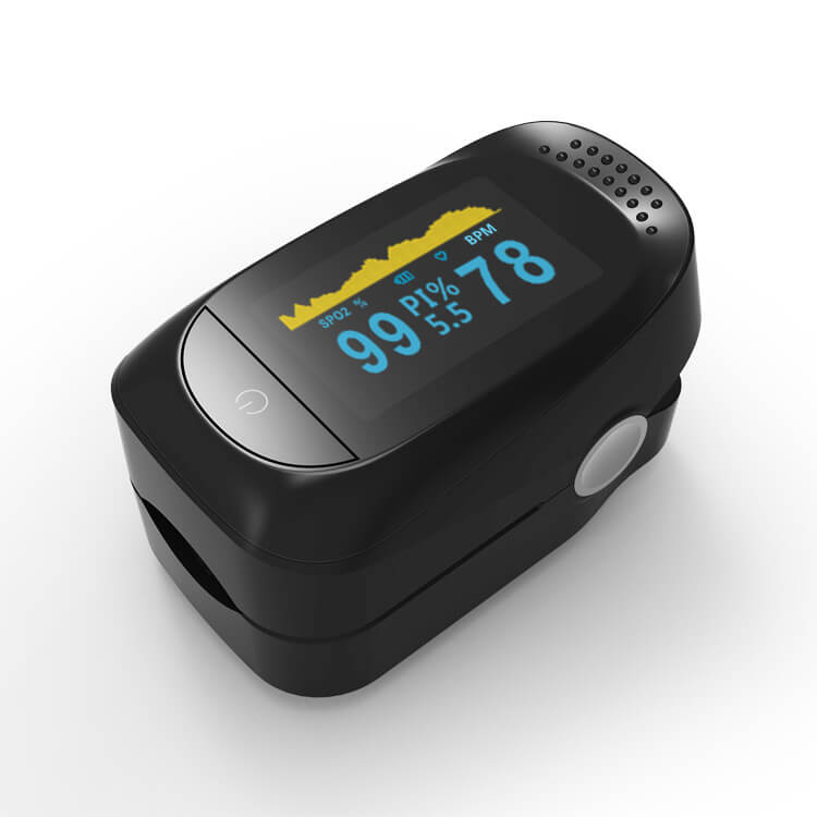 Pulzný oximeter C101A2 na meranie hladiny kyslíka v organizme - čierny