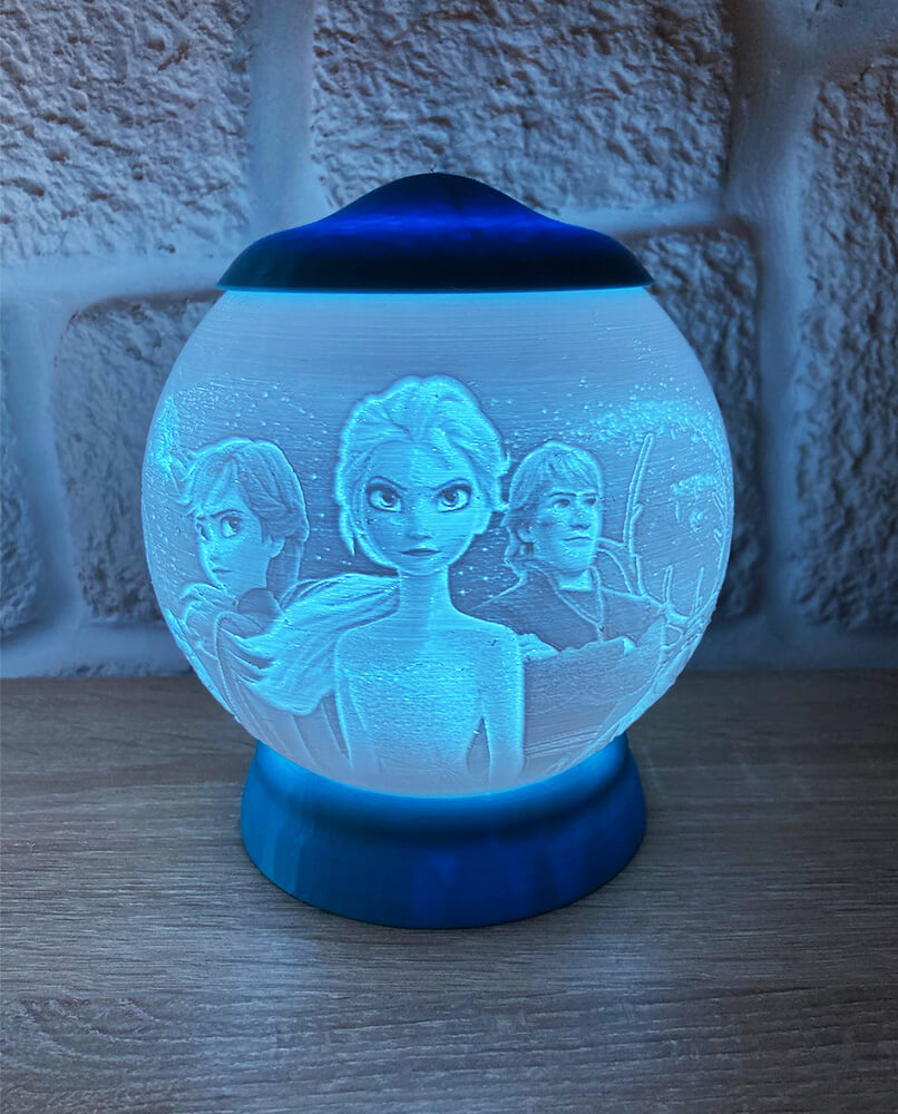 Rozprávková 3D lampa - Frozen