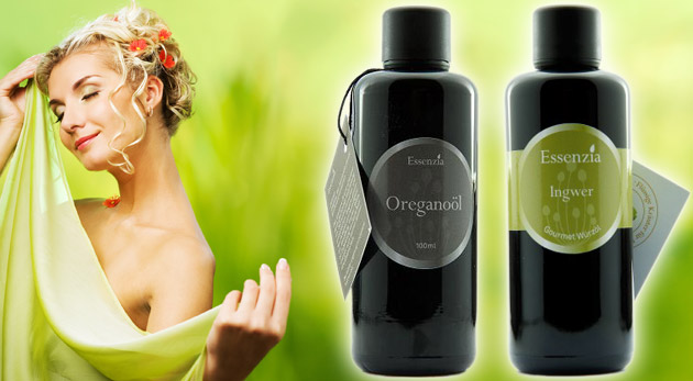 Bio rastlinné oleje Essenzia pre vašu krásu a zdravie - mätový, zázvorový, feniklový a oregánový.
