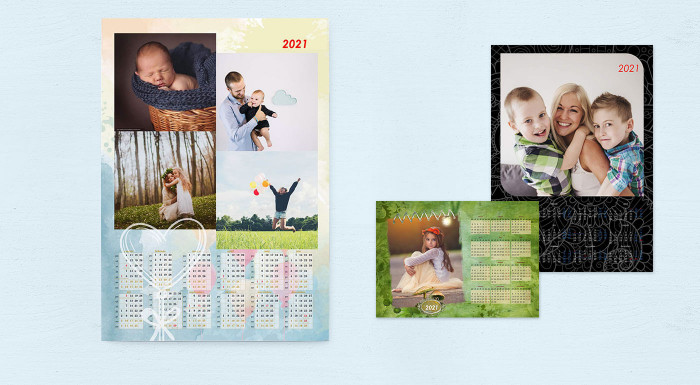 Nástenné kalendáre s vlastnými fotografiami