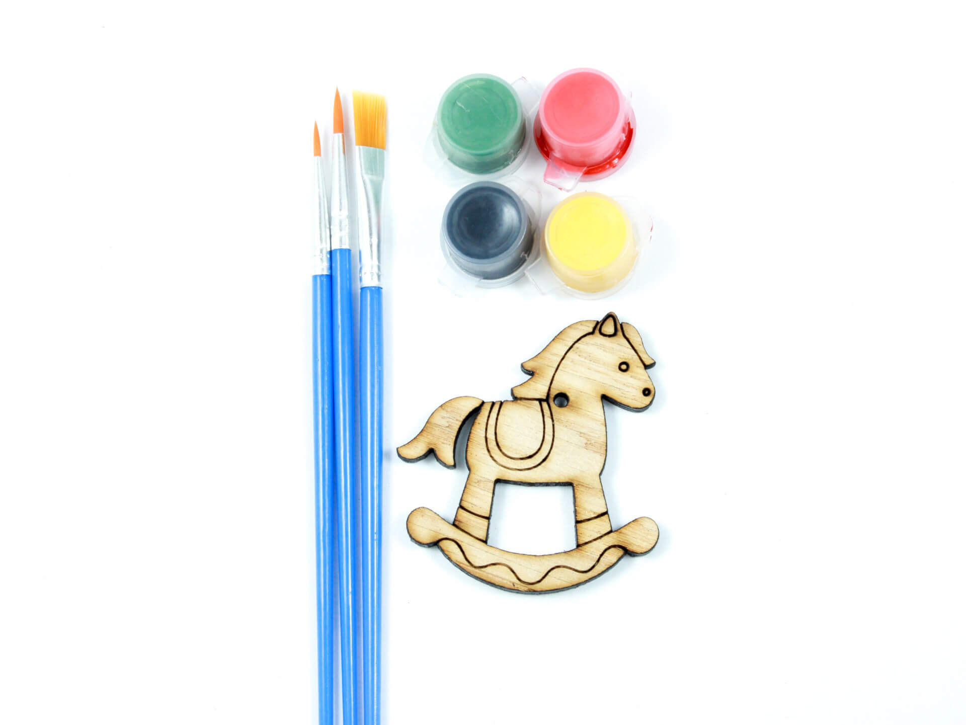 MAĽKA - maľovaná ozdôbka - Sada Hojdací koník