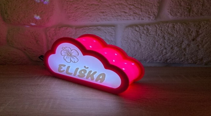 Originálna 3D obláčiková lampa