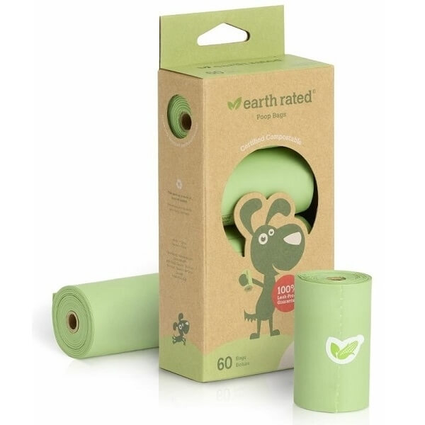 Sáčky na psie exkrementy ER kompostovateľné 4 role - 60 sáčkov
