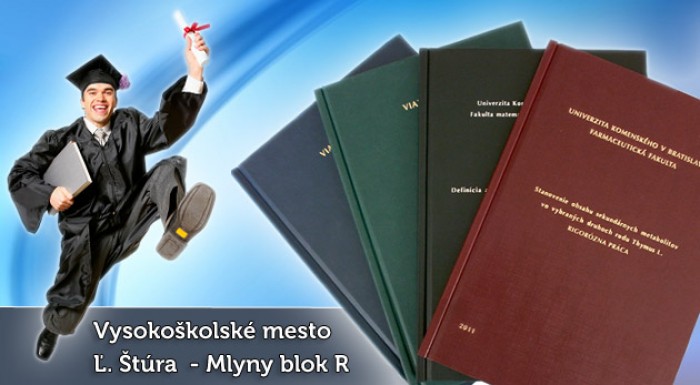 Viazanie diplomové, bakalárske, dizertačné práce