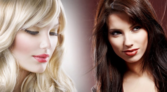 Farbenie vlasov kvalitnou farbou Matrix – SoColor Beauty + diagnostika, umývanie, hĺbková maska, sušenia a konečný styling