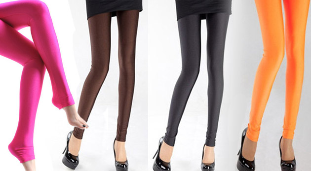 Trendové legíny v nádherných žiarivých farbách.