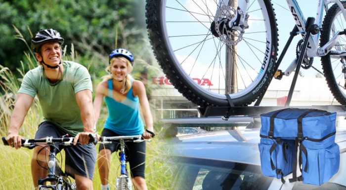 3-dielna cyklotaška alebo univerzálny vysokokvalitný strešný nosič bicyklov.