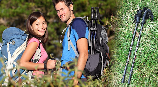 Turistická pomôcka - trekingové teleskopické palice za super cenu.