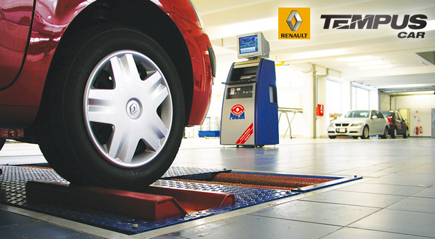 Kontrola geometrie, nastavenie svetiel, test tlmičov a bŕzd v autorizovanom servise v Košiciach a v Prešove.