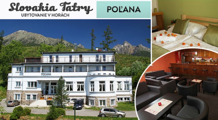 5 dňová letná dovolenka vo Vysokých Tatrách len za 79,90€. Užite si pobyt v novo zariadenom štýlovom a komfortnom *** Penzióne POĽANA v Smokovci na Peknej Vyhliadke.  