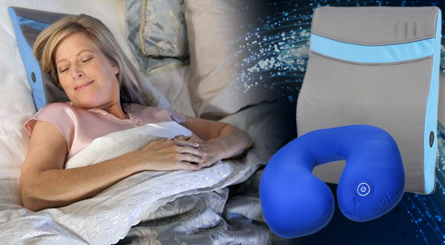 Masážny vankúš na uvoľnenie krčných svalov alebo masážny vankúš Miyashi na krk i chrbticu.