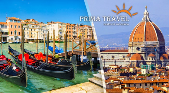 Spoznajte čaro talianských miest Florencia a Benátky. 