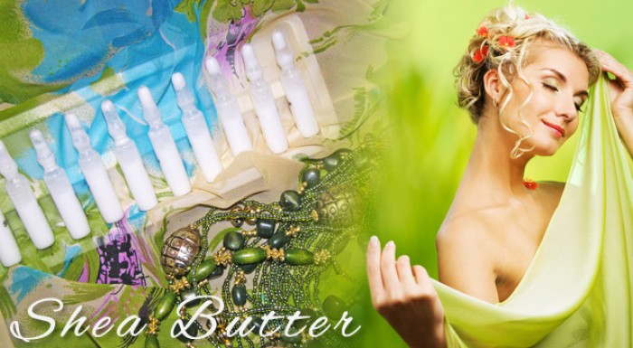Shea Butter bambucké maslo s revitalizačným a omladzujúcim účinkom na pleť - výživná kúra v ampulkách. Bonus - skvelý darček.