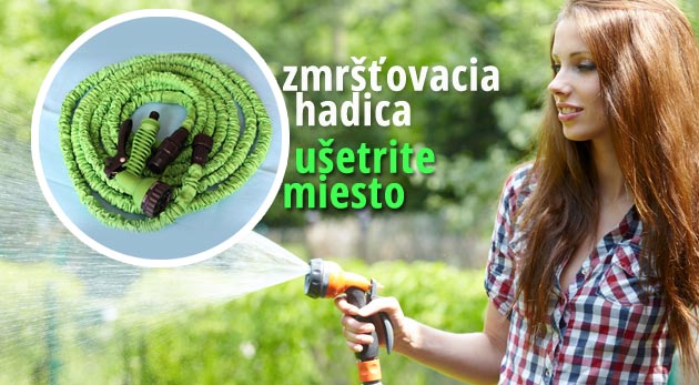 Praktická pomôcka do záhrady - hadica s automatickým natiahnutím a zvinutím. Na výber 2 druhy.
