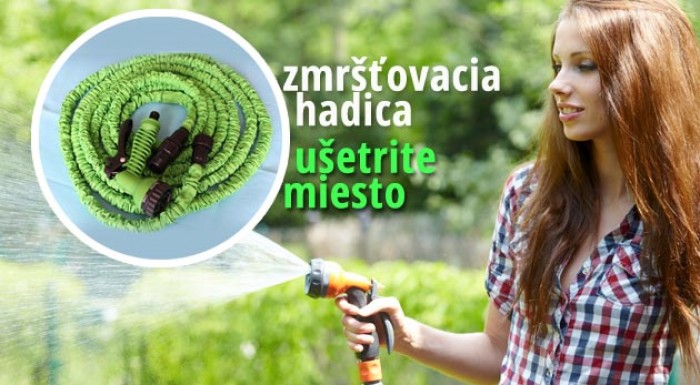 Praktická pomôcka do záhrady - hadica s automatickým natiahnutím a zvinutím. Na výber 2 druhy.