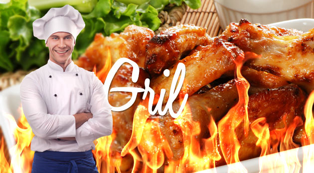 Misa s grilovaným mäskom pre 2 alebo 4 osoby alebo grilovačka pre 10 osôb pod holým nebom na otvorenej terase.