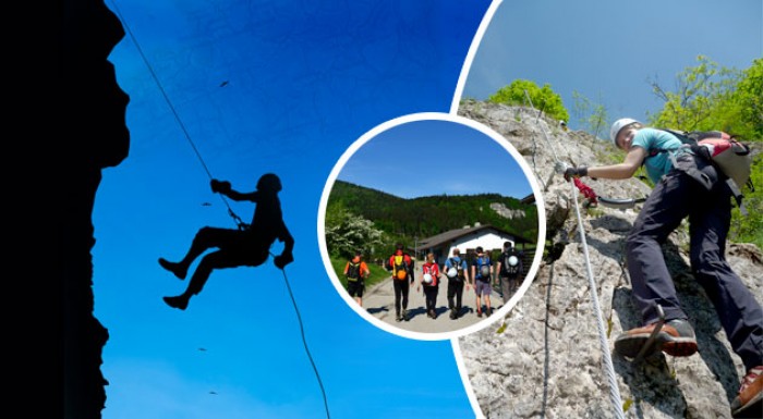 Kurz lezenia vhodný pre každého na Via ferratách v Rakúsku. V cene doprava, výstroj i poistenie.