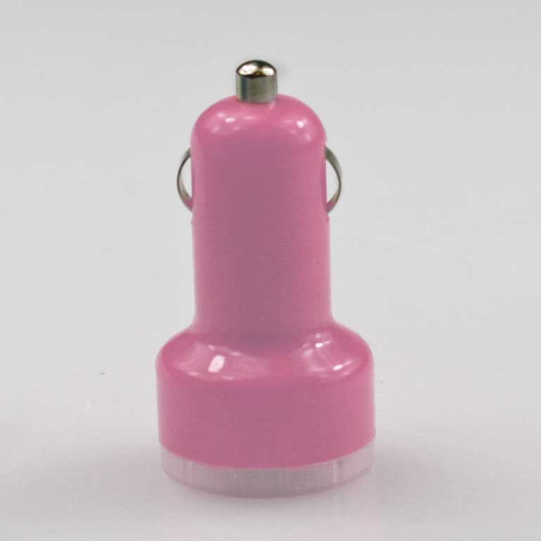USB auto nabíjačka svetloružová