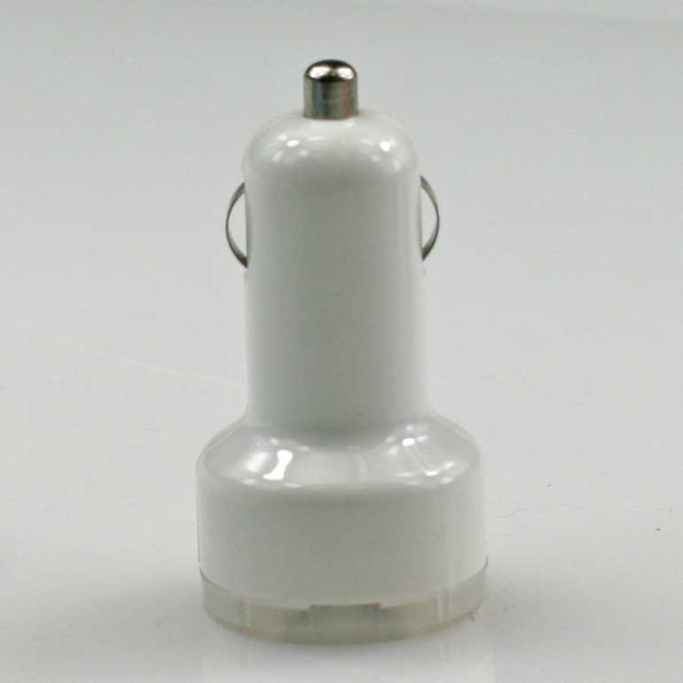 USB auto nabíjačka biela
