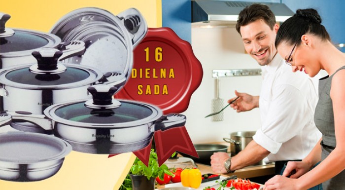16 dielna sada hrncov švajčiarskej firmy Royalty Line®.