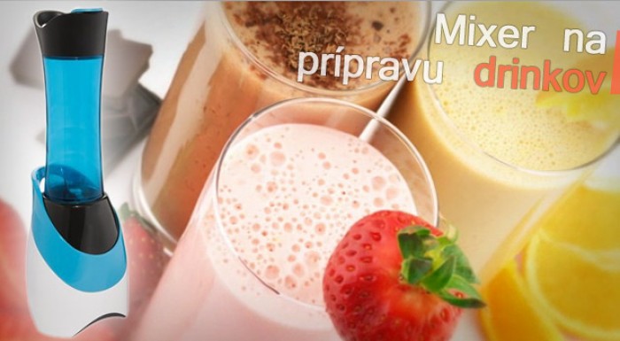 Revolučný mixér na prípravu kokteilov, drinkov či čerstvých nápojov z ovocia a zeleniny.