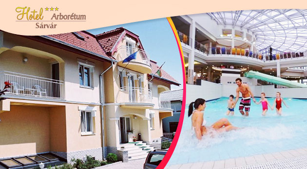 Zrelaxujte sa vo dvojici v maďarských kúpeľoch Sarvár počas 3 dňového pobytu v Hoteli Arborétum***.