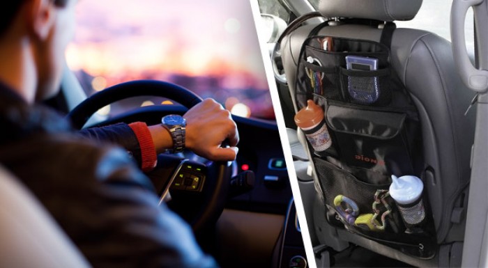 Praktický závesný organizér do auta.