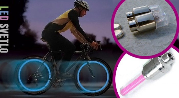 Farebné LED svetlo na kolesá - cool svetelný doplnok na každé auto, motorku, či bicykel.