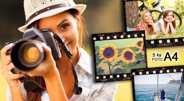 Vyvolanie 5 fotografií vo formáte A4 alebo A3