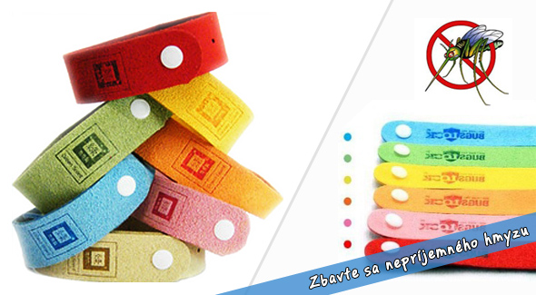 Letný dopredaj náramkov proti komárom - teraz už od 1,25€ za kus. Kupón na 4 ks len za 4,99€, a to vrátane poštovného. Zničte otravný hmyz tou najjednoduchšou formou.