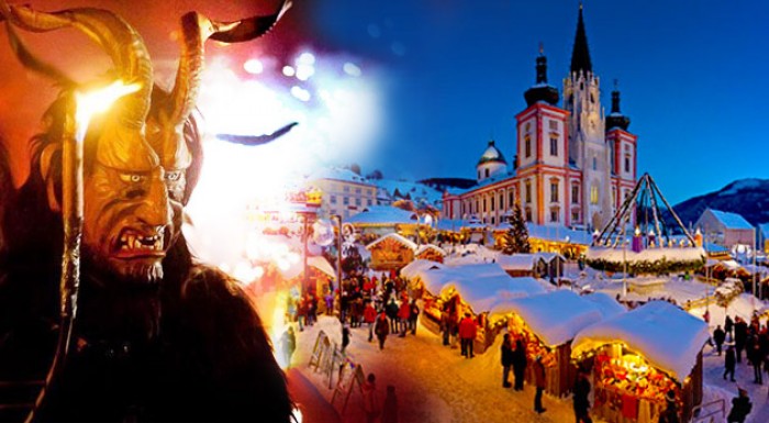 Adventný Mariazell - mariazellské perníčky, medovinka, najväčší adventný veniec Rakúska, strašidelný beh čertov...