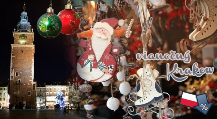 Jednodňový zájazd do vianočného Krakowa na sv. Mikuláša. Nástupné miesta SN, PP, LM, RK, MT, ZA, DK, TS.

