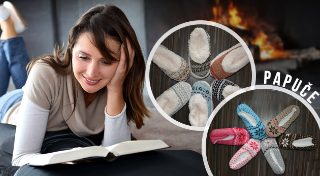 Dámske alebo pánske pletené papuče. Na výber zo 6 vzorov.