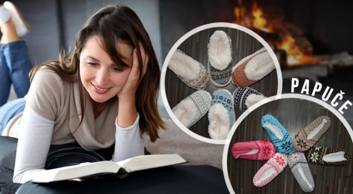 Dámske alebo pánske pletené papuče. Na výber zo 6 vzorov.