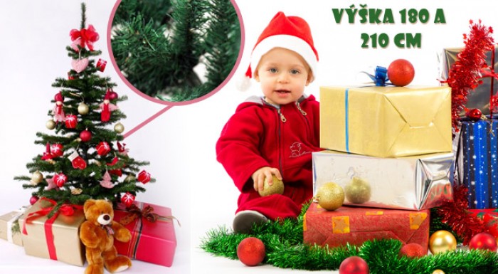 Vianočný stromček smrek s výškou 180 cm alebo 210 cm - stačí ozdobiť a ste pripravení osláviť najkrajšie sviatky roka.