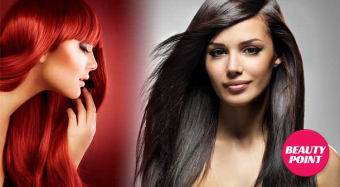 Dámsky strih a farbenie alebo melírovanie vlasov s regeneráciou v Starom Meste na Obchodnej ulici.