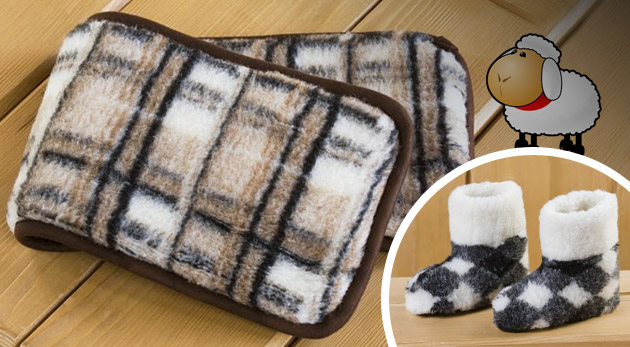 Ochranný ľadvinový pás alebo pohodlné papuče z pravej ovčej vlny.