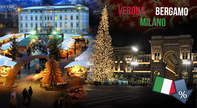 Zájazd do Talianska s možnosťou prehliadky a návštevy vianočných trhov v mestách Verona, Bergamo a Miláno.