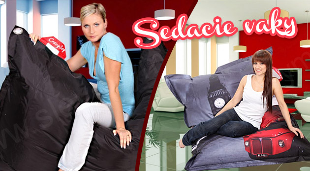 Štýlové sedacie vaky - Crazybag pre celú rodinu, 4 typy v rôznych prevedeniach.