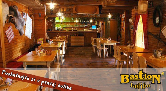 Čokoľvek z menu v Bastion Kolibe za polovičnú cenu! Pozývame vás na dobré slovenské jedlo v hodnote 15€, teraz len za 7,50€.