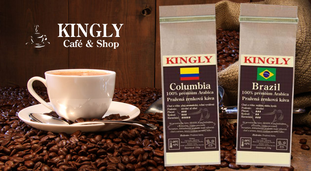 Zažite chuť a vôňu čerstvo praženej kávy z Columbie alebo z Brazílie.