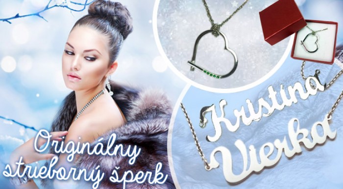 Strieborná retiazka a prívesok Srdiečko